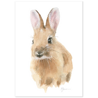 Bunny Watercolor Print