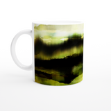 Green Abstract 11oz Ceramic Mug