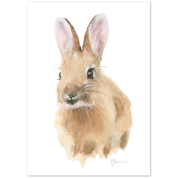 Bunny Watercolor Print